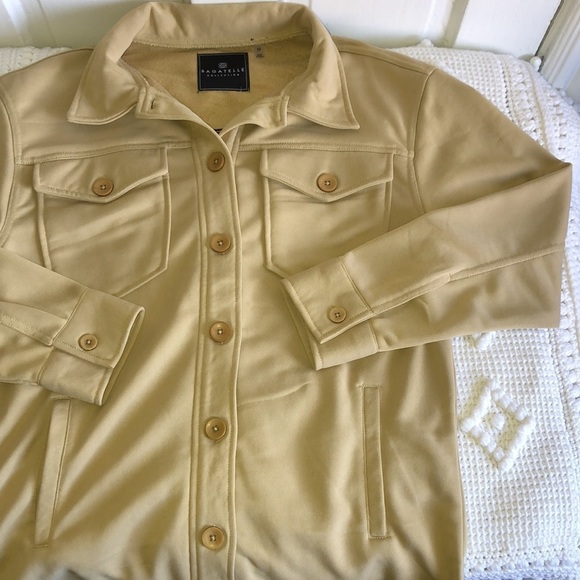Bagatelle Long Sleeve Button Front Layering Shacket Shirt Jacket Khaki Size M - Picture 3 of 9